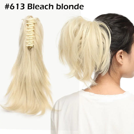 bleach blonde ponytail hairpiece 