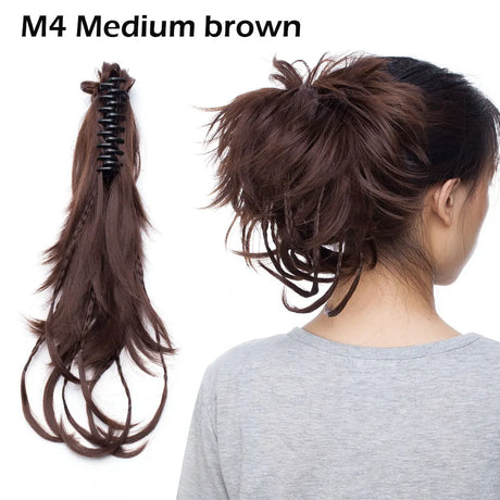 medium brown ponytail hairpiece 
