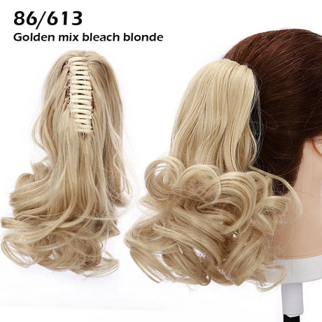 bleach blonde ponytail hairpiece 