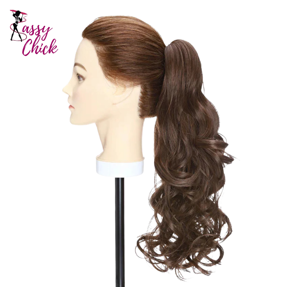 Claw Clip On Ponytail Hair Hairpiece Sassy Chick Logo