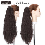 long curly ponytail hairpiece black