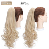 long curly ponytail hairpiece ash blonde