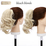 short curly ponytail hairpiece bleach blonde