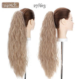 long curly ponytail hairpiece ash brown