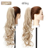 long curly ponytail hairpiece ash blonde 