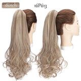 long curly ponytail hairpiece ash blonde