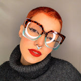 Clear Oversized Square Eyewear model