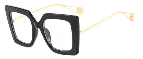 Clear Oversized Square Eyewear black