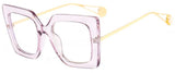 Clear Oversized Square Eyewear transparent purple 