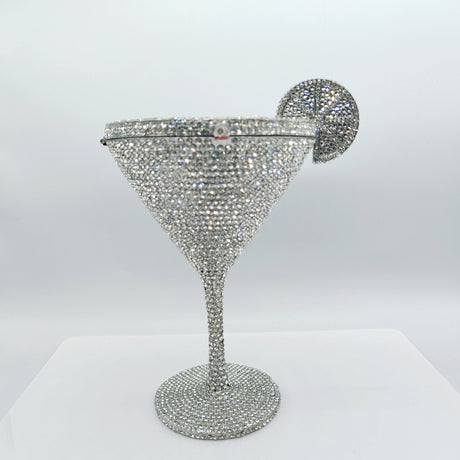 Silver Cocktail Crystal  Clutch Rhinestone Women Evening Bag 
