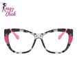 Color-Blocked Casual Cat Eye Presbyopia Eyeglasses Sassy Chick Logo