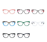 Collection of Color-Blocked Casual Cat Eye Presbyopia Eyeglasses