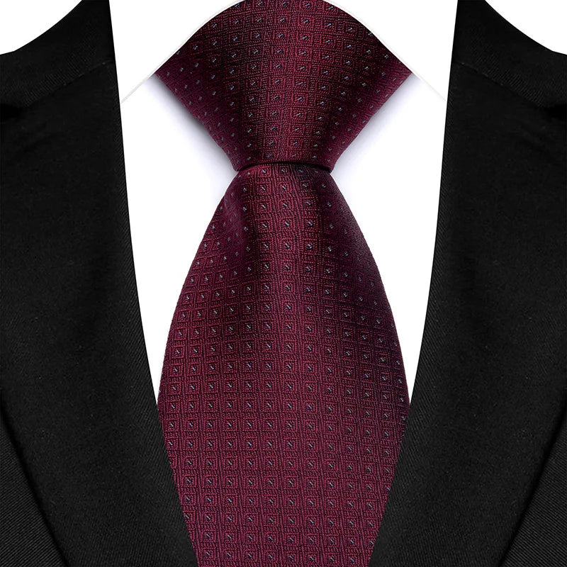 Red Colorful 8cm Polyester Polka Dot Wedding Tie