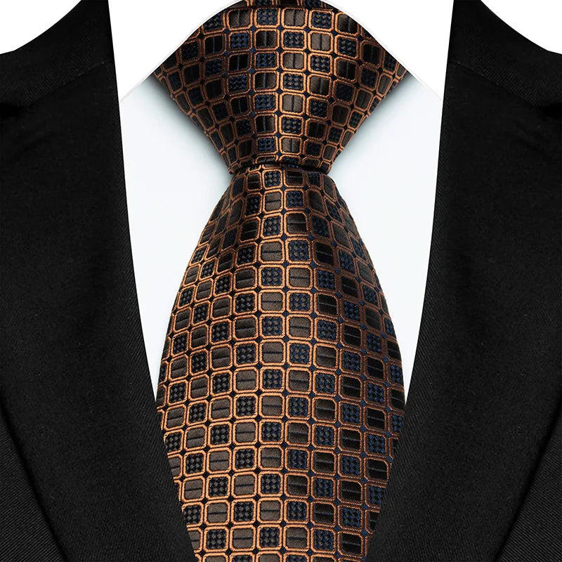 Gold Colorful 8cm Polyester Polka Dot Wedding Tie