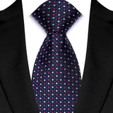 Blue Colorful 8cm Polyester Polka Dot Wedding Tie