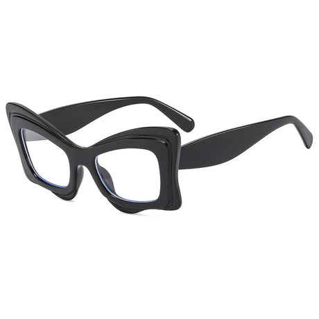 Colorful Cat Eye Color-blocked Eyewear black