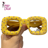 Colorful Cute Squared Diamond Party Sunglasses Sassy Chick Logo