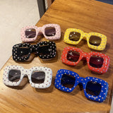 Collection of Colorful Cute Squared Diamond Party Sunglasses