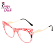 Colorful Leopard Cat Eye Resin Eyeglass Sassy Chick Logo