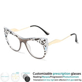Black Colorful Leopard Cat Eye Resin Eyeglass