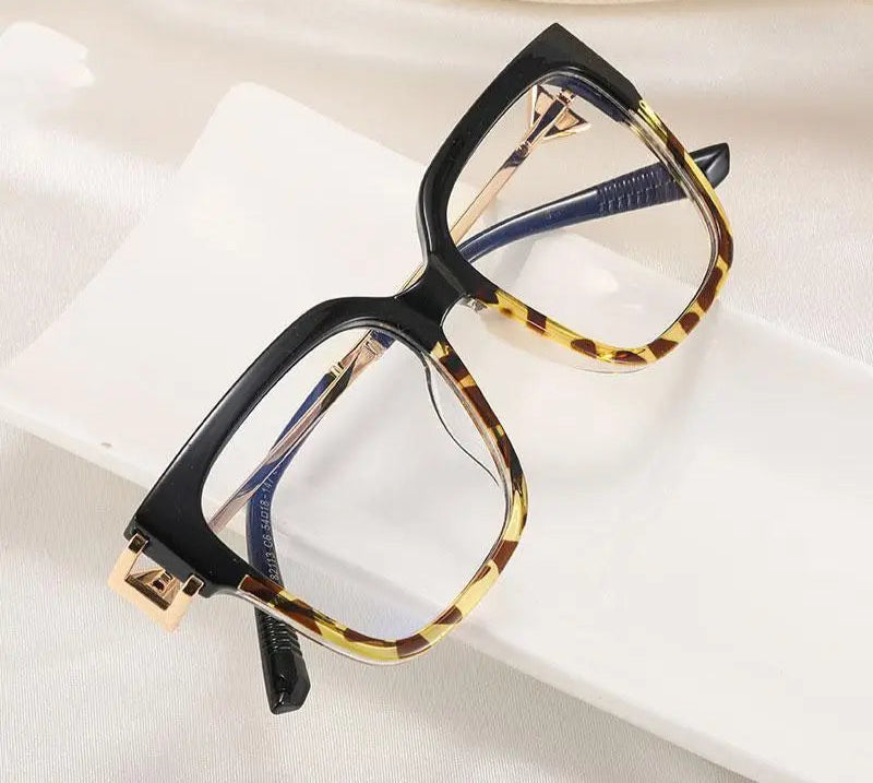 Colorful Optical Spectacle Frame Oversized Blue Glasses
