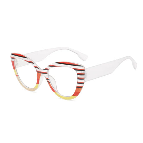 white colorful rims reading glasses 