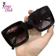 Colorful Punk Square  Trends Multicolor Sunglasses Sassy Chick Logo