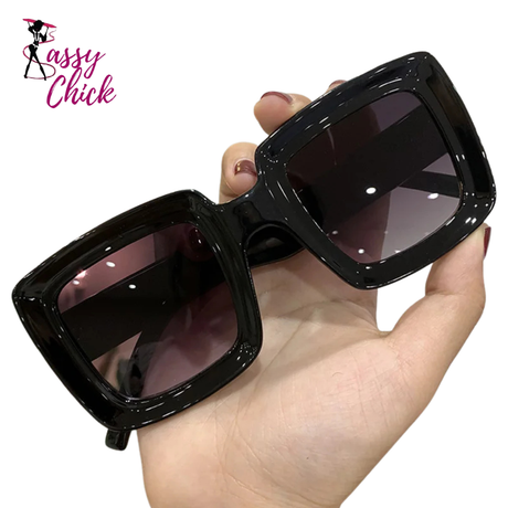 Colorful Punk Square  Trends Multicolor Sunglasses Sassy Chick Logo
