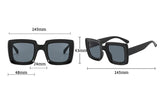 Size of Colorful Punk Square  Trends Multicolor Sunglasses