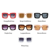 Collection of Colorful Punk Square  Trends Multicolor Sunglasses