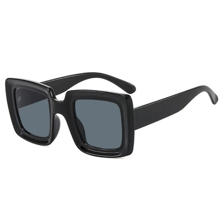 Black Colorful Punk Square  Trends Multicolor Sunglasses