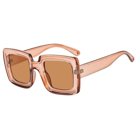 Orange Colorful Punk Square  Trends Multicolor Sunglasses