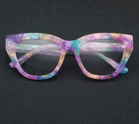 colorful retro cat-eye acetate glasses