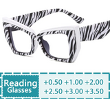 Colorful Square Frame Cat Eye Reading Glasses