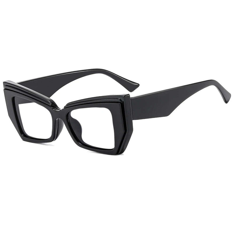 Black Colorful Square Frame Cat Eye Reading Glasses