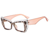 Pink Colorful Square Frame Cat Eye Reading Glasses