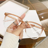 Transparent brown Computer Gaming Anti Eye Strain Eyeglasses
