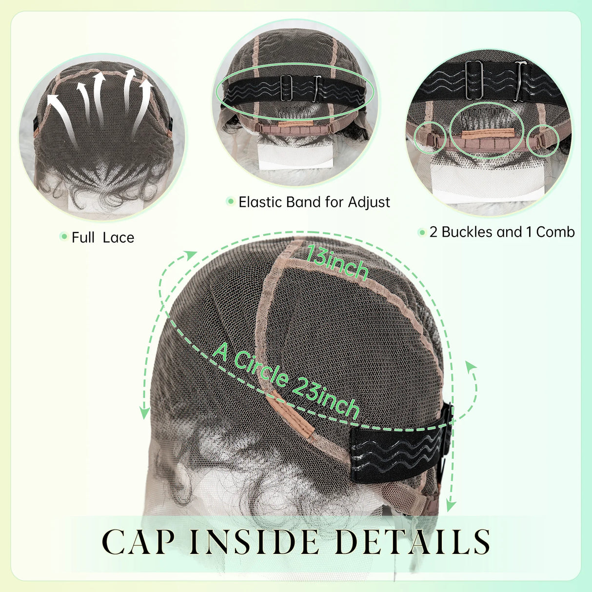 Cornrow  HD full Lace Braided Wig cap details