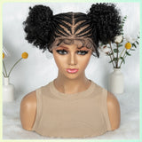 Cornrow  HD full Lace Braided Wig black