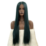 Green Cosplay Lace 30 Inch Long Straight Synthetic Wigs