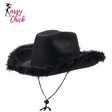 Cowboy Hat Burlap Crown Sassy Chick Logo