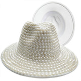 pearl white Cowboy Rhinestone Party Hat