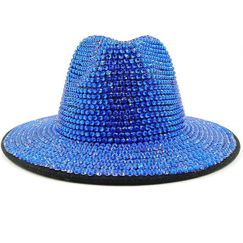 blue Cowboy Rhinestone Party Hat
