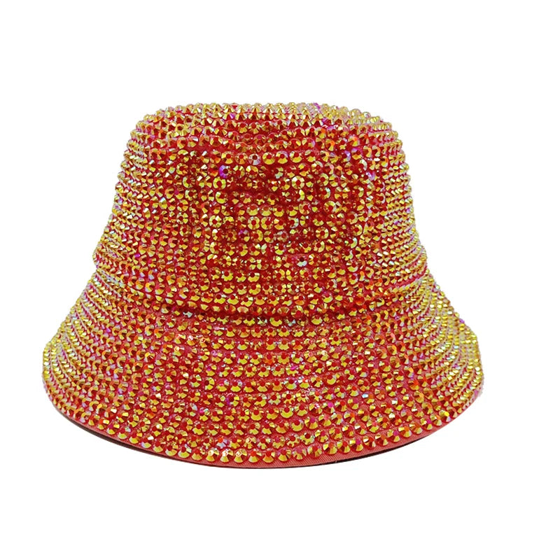 orange Cowboy Rhinestone Party Hat