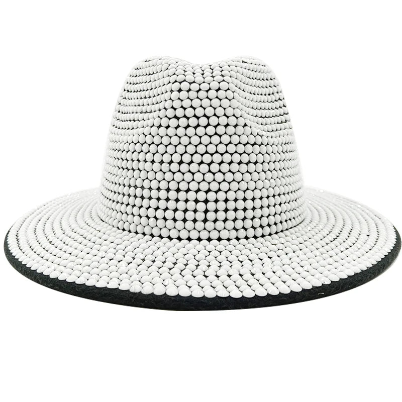 white Cowboy Rhinestone Party Hat
