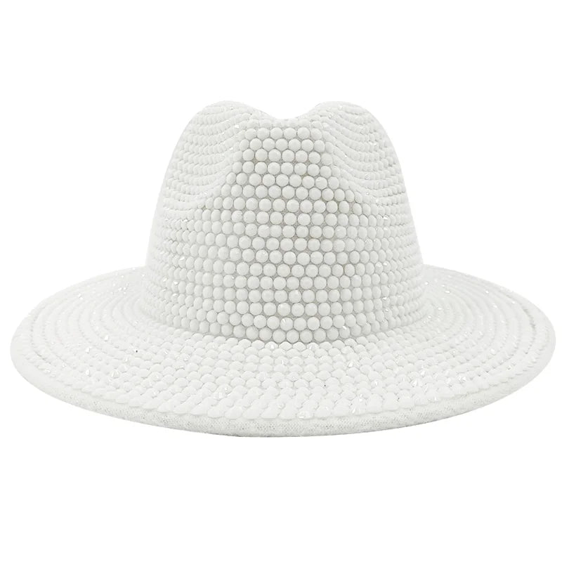 white Cowboy Rhinestone Party Hat