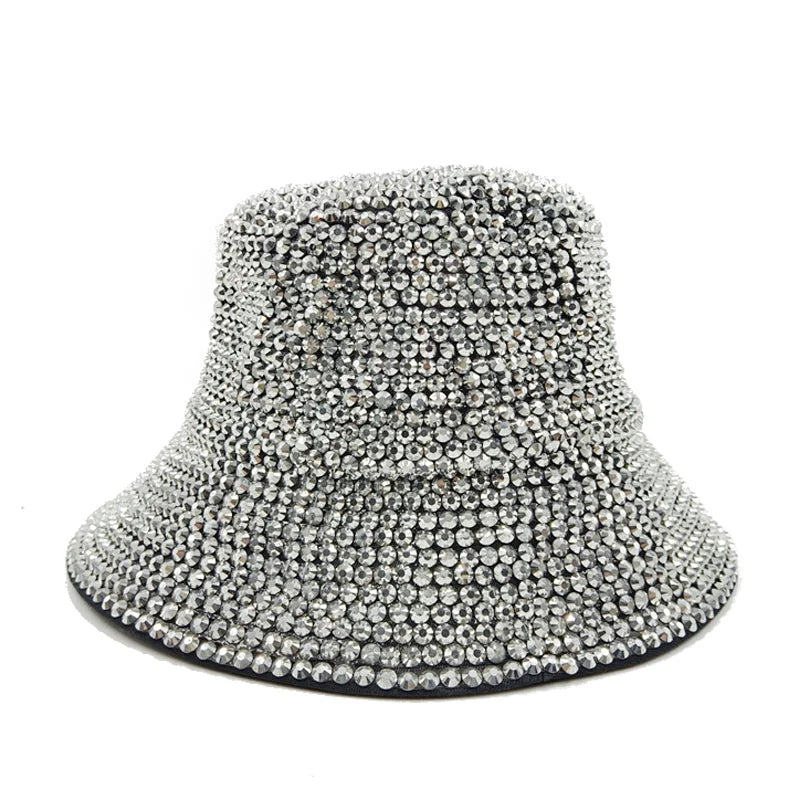 silver Cowboy Rhinestone Party Hat