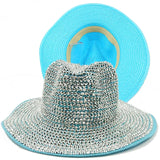 blue Cowboy Rhinestone Party Hat