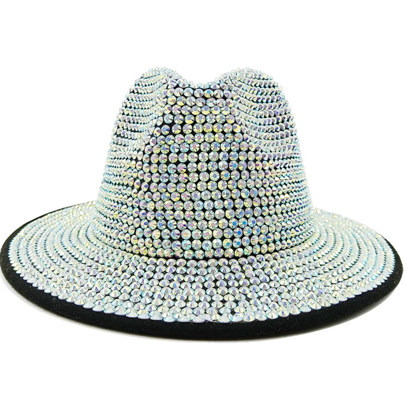 white Cowboy Rhinestone Party Hat