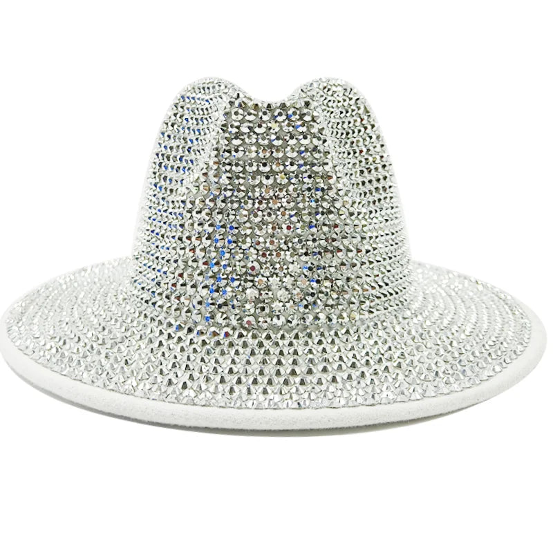 white Cowboy Rhinestone Party Hat